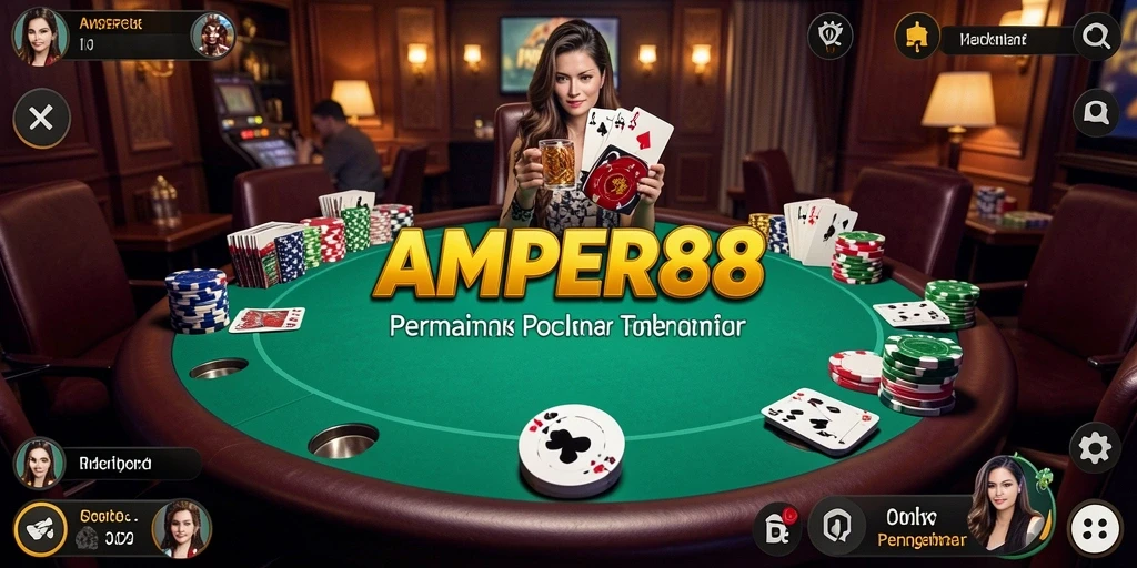 Tampilan gameplay Poker di AMPER88 yang mendebarkan dan interaktif.