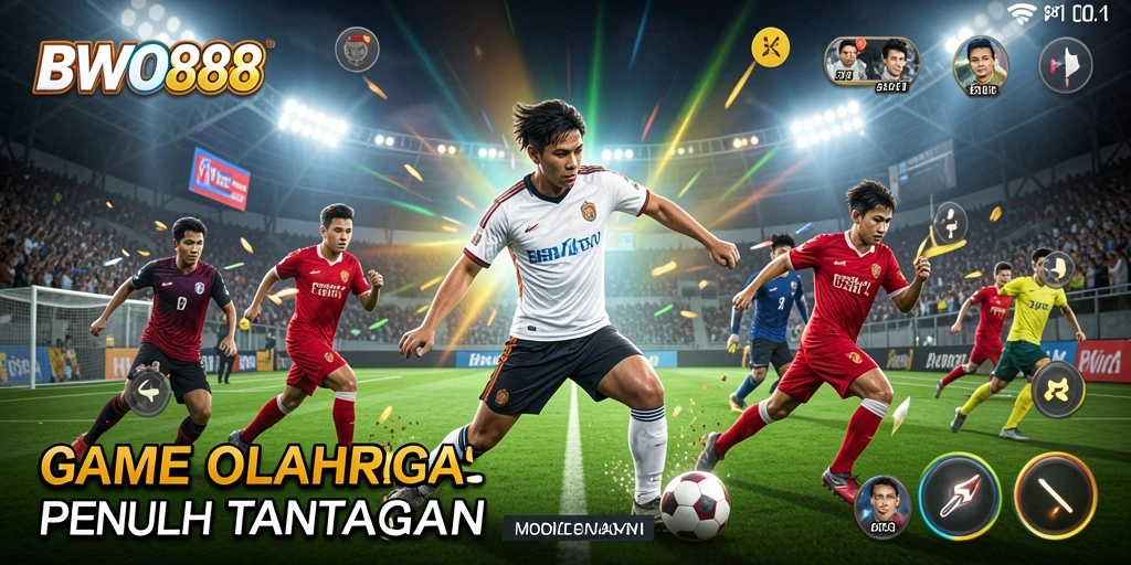 Tampilan gameplay BWO888 menampilkan aksi olahraga yang menegangkan.
