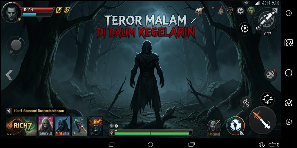 Screenshot RICH7 menampilkan suasana mencekam dan gameplay menakutkan.