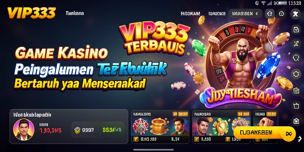 Screenshot utama VIP333 menampilkan gameplay seru dan mendebarkan di Kasino.